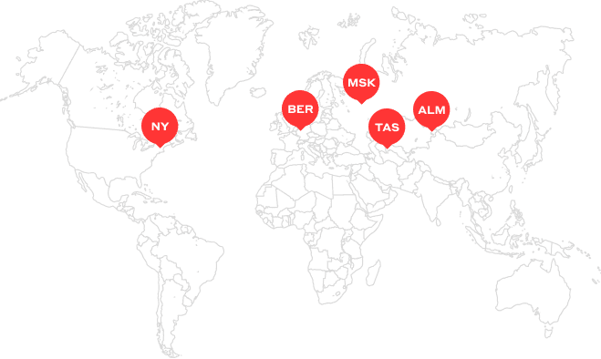 MBA affiliates work in Moscow, Berlin, New-York, Tashkent, and Almaty